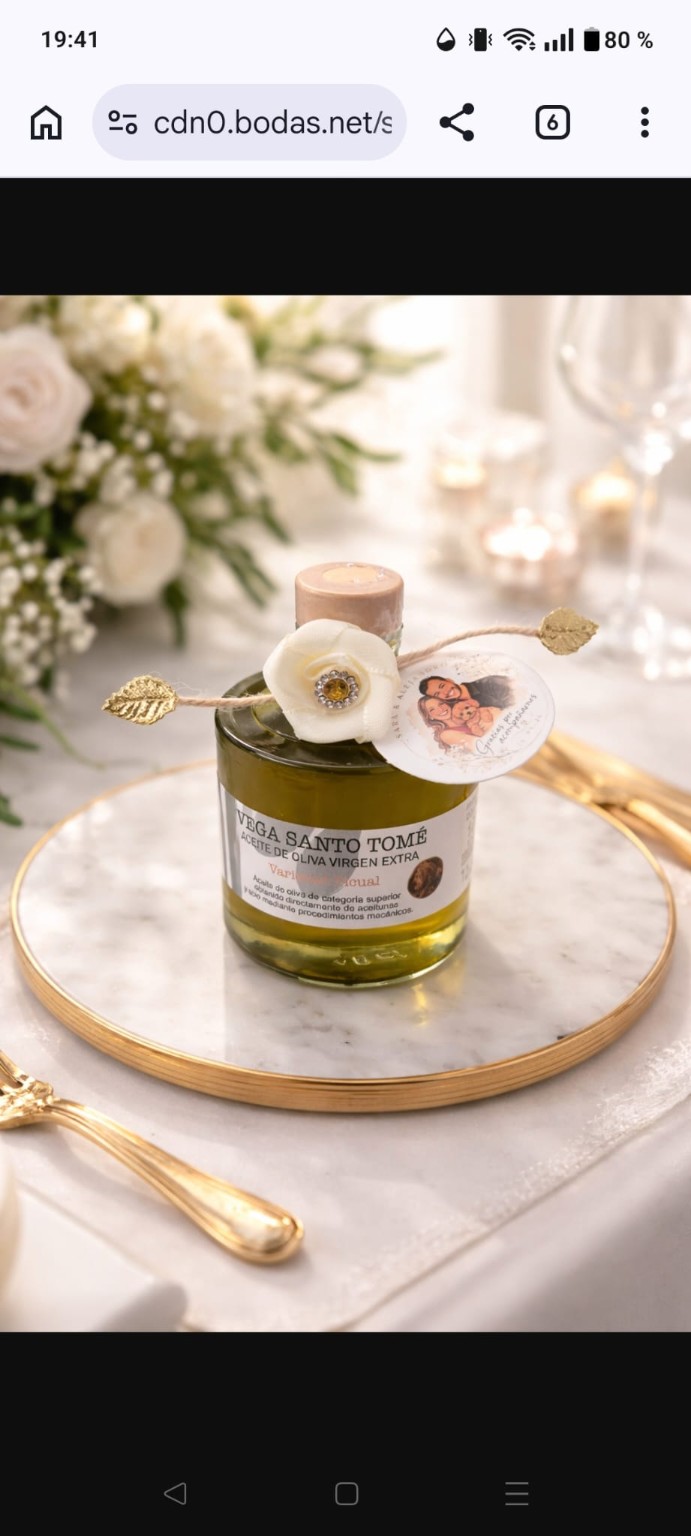 Botellita redonda de AOVE de 100 ml personalizada